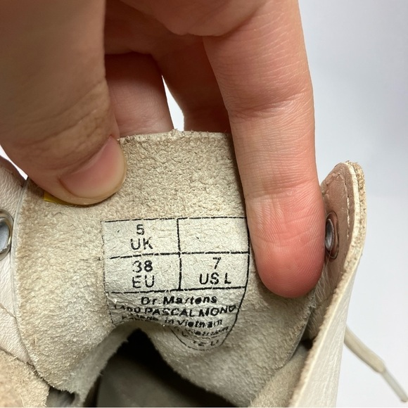 Dr. Martens 1460 Pascal Mono lace up boots white off white size 7 - Picture 8 of 8